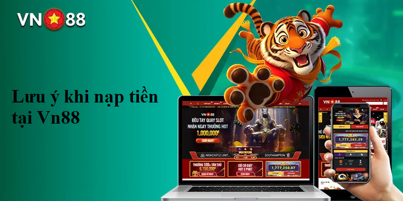 Lưu ý khi nạp tiền tại Vn88